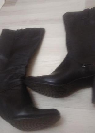 М'які чоботи шкіра,шиті на замовлення,на широку литку.