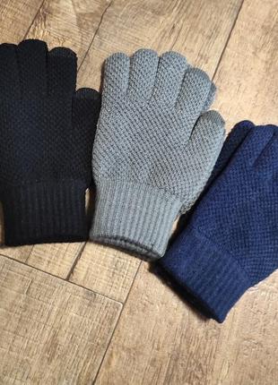 Рукавиці рукавички вовна шерсть чоловічі перчатки сенсорні мужские7 фото