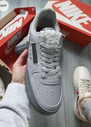 Nike air force 1 low grey, кросівки найк форс сірі демісезонні, кросовки найк форс6 фото