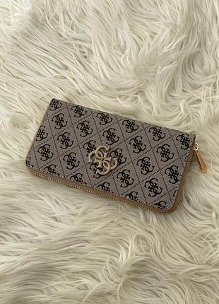 Гаманець шкіряний брендовий бежевий