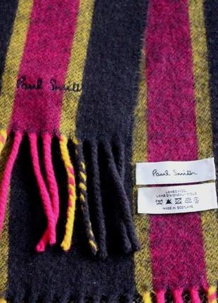 Шарф paul smith шерсть ягнятка made in scotland3 фото