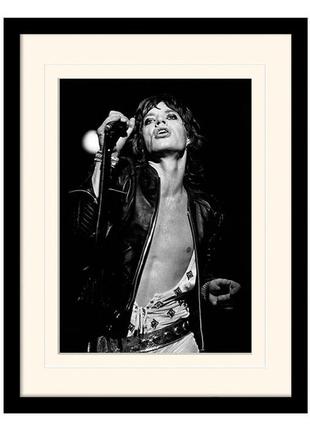 Постер в раме  "rolling stones (mick jagger)" 30 x 40 см