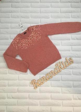 Теплий светр в паєтках для дівчинки на вік 5-6 років від французького бренду kiabi