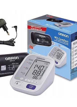 Тонометр omron m3 comfort (hem-7134-alru) автоматичний на плече з адаптером гарантія 5 років