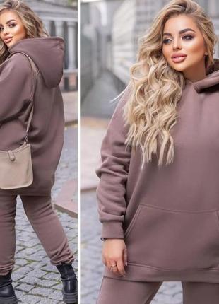 Утеплений ідеальний спорт костюм oversize