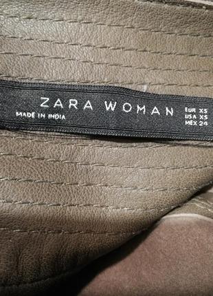 Zara кожа юбка3 фото