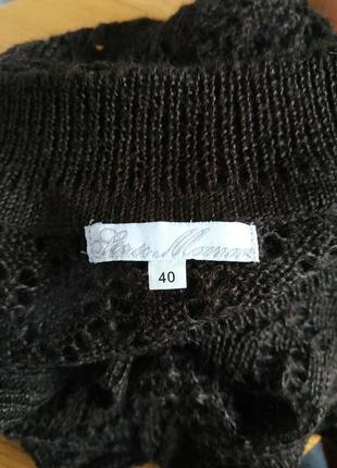 Накидка/пуловер ажурна з мохером6 фото