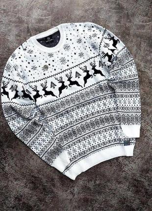 Зимовий  светр з оленями 🦌9 фото