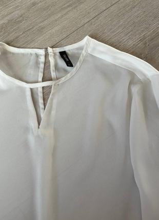 Біла шифонова блуза2 фото