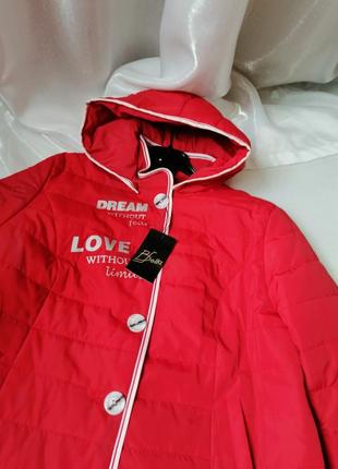 Куртка демисезонная стёганая батал красная размер 54 белая размер 60 куртка демісезонна стьобана бат2 фото
