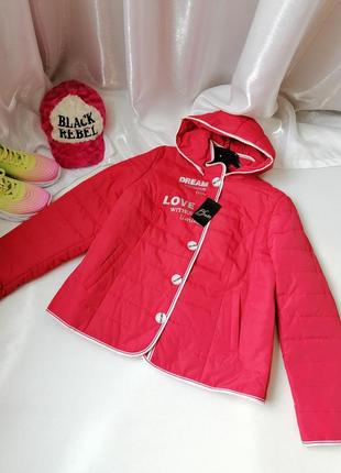 Куртка демисезонная стёганая батал красная размер 54 белая размер 60 куртка демісезонна стьобана бат8 фото