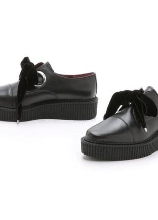 Чорні шкіряні туфлі оксфорди бренд marc jacobs розмір 9.5