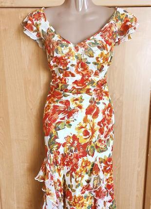 Неймовірно красиве плаття квітковий принт натуральна тканина розмір м-л