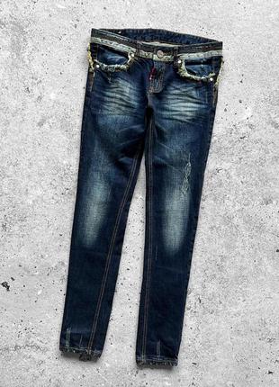 Dsquared2 vintage women’s blue denim jeans джинси