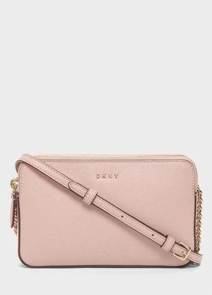 Сумка крос-боді шкіряна dkny gramercy double-zip crossbody leather r01e3h93 оригінал2 фото