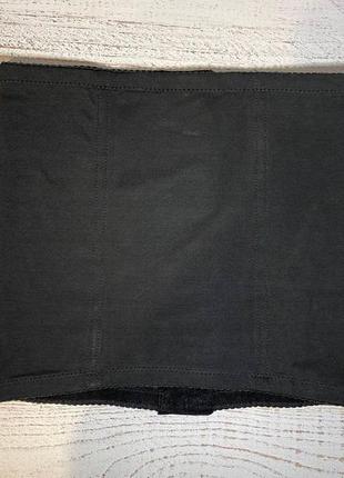 Корсет корегуючий (стягуючий) жіночий ажурний чорного кольору5 фото