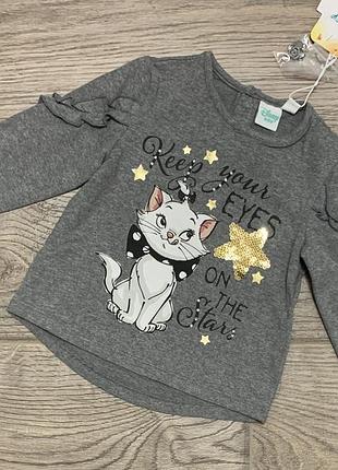 Кофта/футболка на довгий рукав/лонгслів/реглан original marines серія disney baby на вік 9-12 міс/80 см