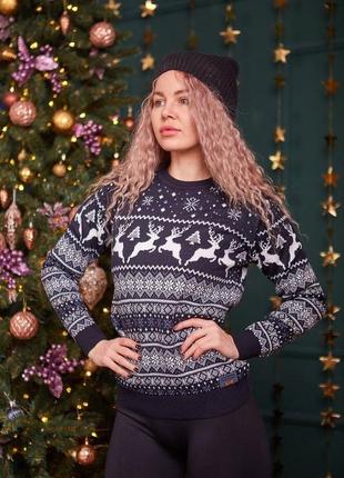 Зимові парні  светри з оленями 🦌