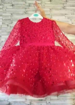 Шикарное платье паетка бисер и жемчуг для девочки разные цвета3 фото