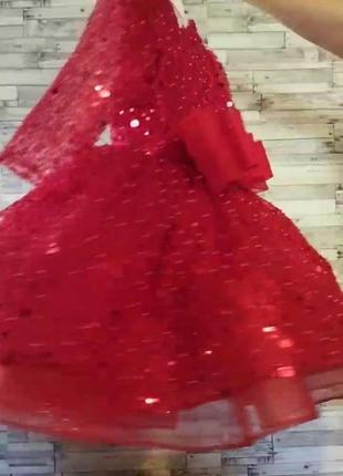 Шикарное платье паетка бисер и жемчуг для девочки разные цвета4 фото