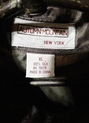 Стильна шовкова сорочка autumn mountain4 фото