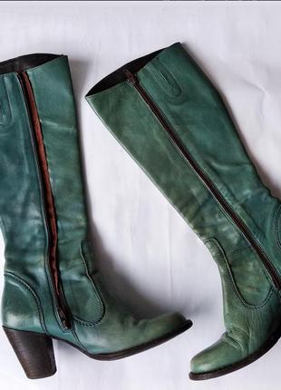 Суперские кожаные высокие сапоги lazamani италия5 фото