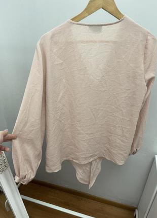 Ніжно рожева блуза на гудзиках6 фото