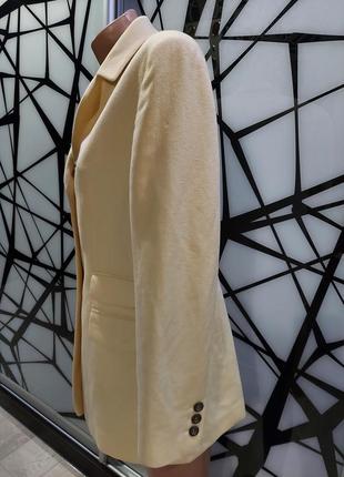 Нежное пальто, пиджак ангоровое лимонного цвета antonette 46-485 фото