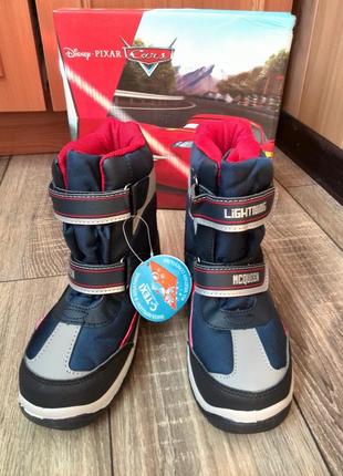 Сапоги -ботинки disney тачки маквин 24,25,30 р (бельгия).зима .термо2 фото