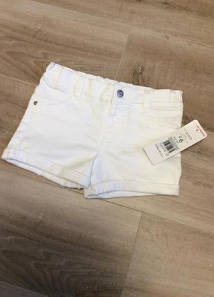 Шорты джинсовые белые f&f 3-4 года