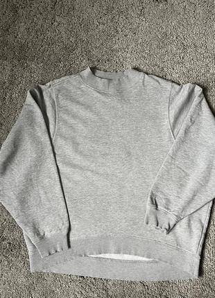 Світшот светр сірий вільний велики на резинці3 фото