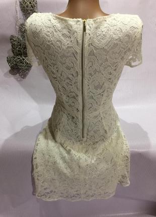 Шикарное белое платье ажур m&s 3