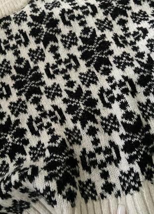 Оверсайз светр з сніжинками .з шерстю альпаки5 фото