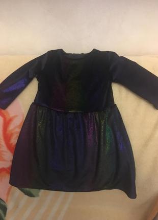 Горящее разноцветное нарядное платье george на 4-5 лет