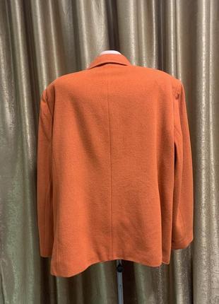 Тёплый терракотовый коралловый пиджак шерсть barisal размер 48/ 4xl6 фото