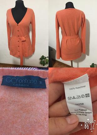 100% кашемир фирменная кашемировая очень нежная персиковая базовая модель кашемір