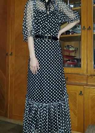 Винтажное платье в горошек, в горох, винтаж ретро2 фото