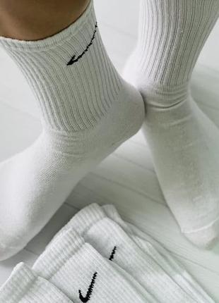 Комплект набір шкарпеток, шкарпетки білі . набор комплект носков, носки белые 12 шт найк nike