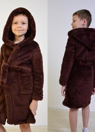 Махровий халат для хлопчика подвійна махра3 фото