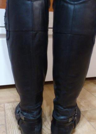 Сапоги кожаные женские черные сапожки tamaris чоботи шкіряні жіночі чорні тамарис р.38,5🇩🇪4 фото