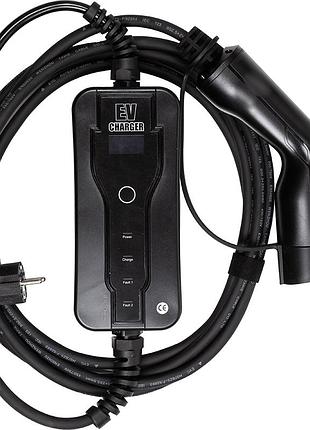 Зарядний пристрій для електромобілів hismart type 1 - schuko (220v), 16a, 3.6квт, 1-фазний, 5м