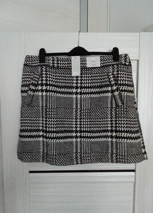 Брендовая тёплая драповая юбка р.16-18.1 фото
