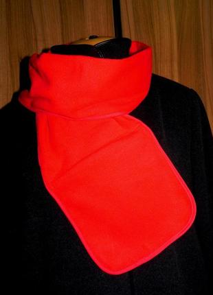 Теплый флисовый шарфик с карманчиком на молнии2 фото
