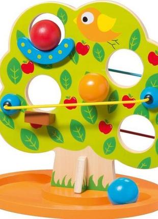 Ігровий дерев'яний набір playtive кулькова доріжка/кугельбан дерево яблуня. німеччина