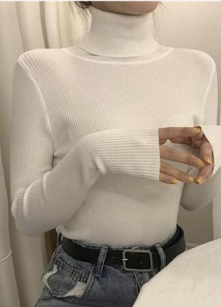Гольф рубчик водолазка кофта свитер светер джемпер пуловер5 фото