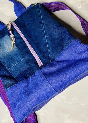 Фіолетовий рюкзак-сумка1 фото