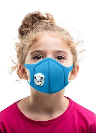 Детские защитные маски с клапаном - розовый. многоразовые респираторы для детей.