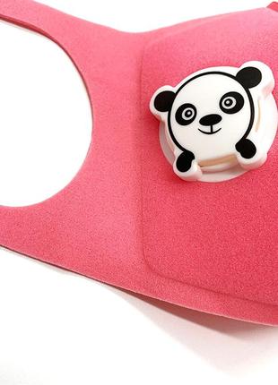 Детские защитные маски с клапаном - розовый. многоразовые респираторы для детей.