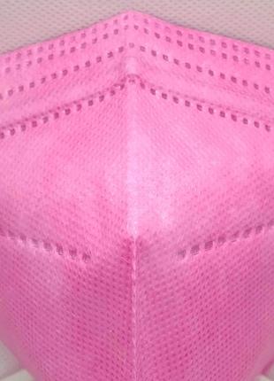 Респиратор маска kn95 / n95 / защитная маска кн95 розовая. 5 слоёв защита ffp2 / ffp3. купить10 фото