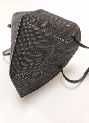 Защитная маска kn95 респиратор ffp2 в персональной упаковке - черный. маска кн95 без клапана купить7 фото